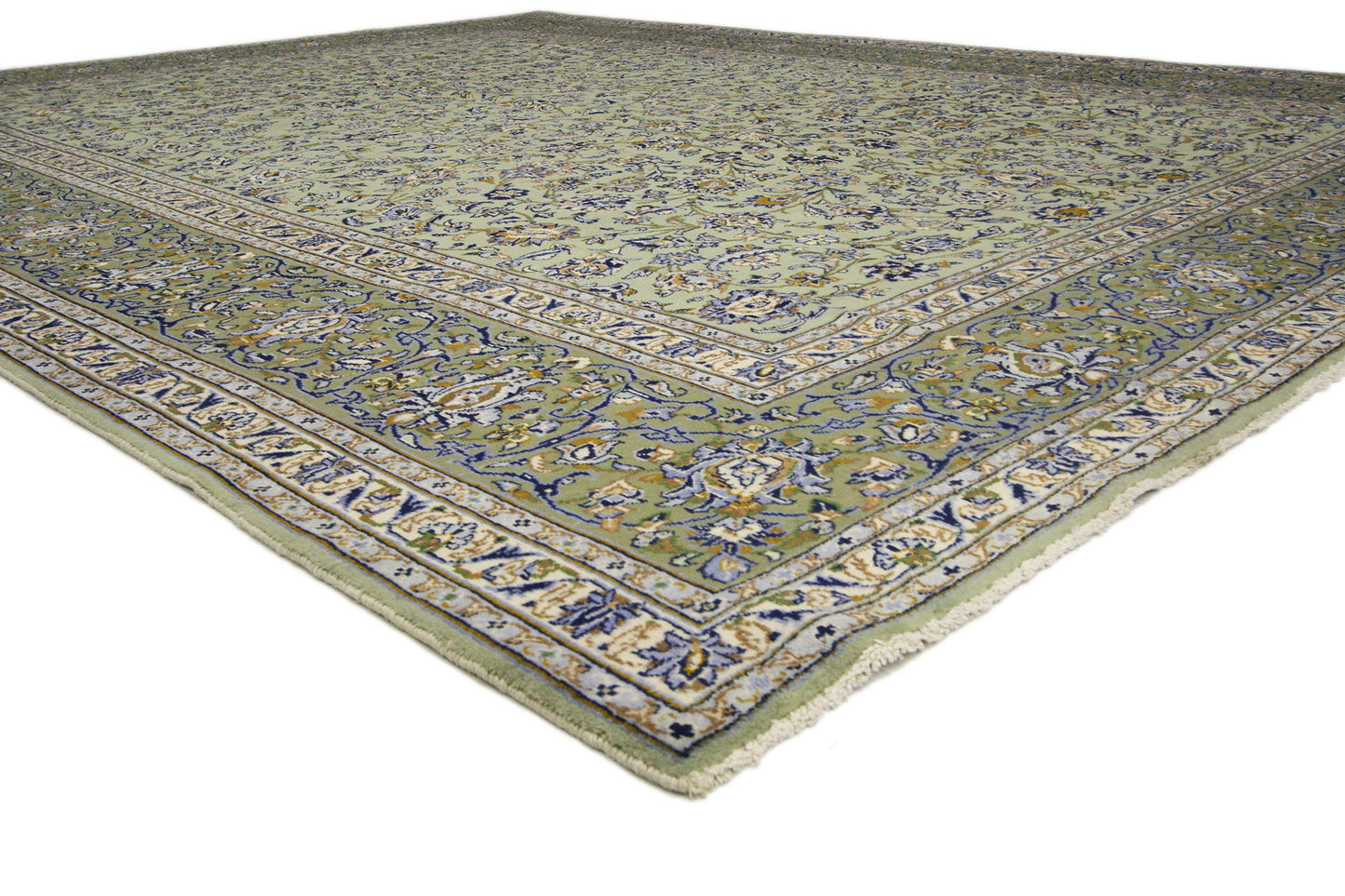 10 x 13 Vintage Persian Yazd Rug 75922