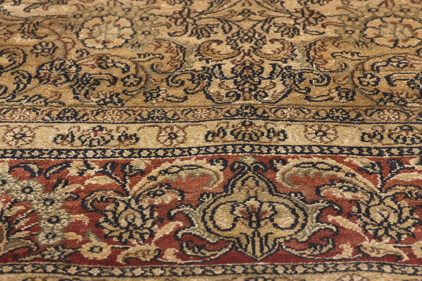5 x 9 Vintage Persian Silk Qum Rug 78556