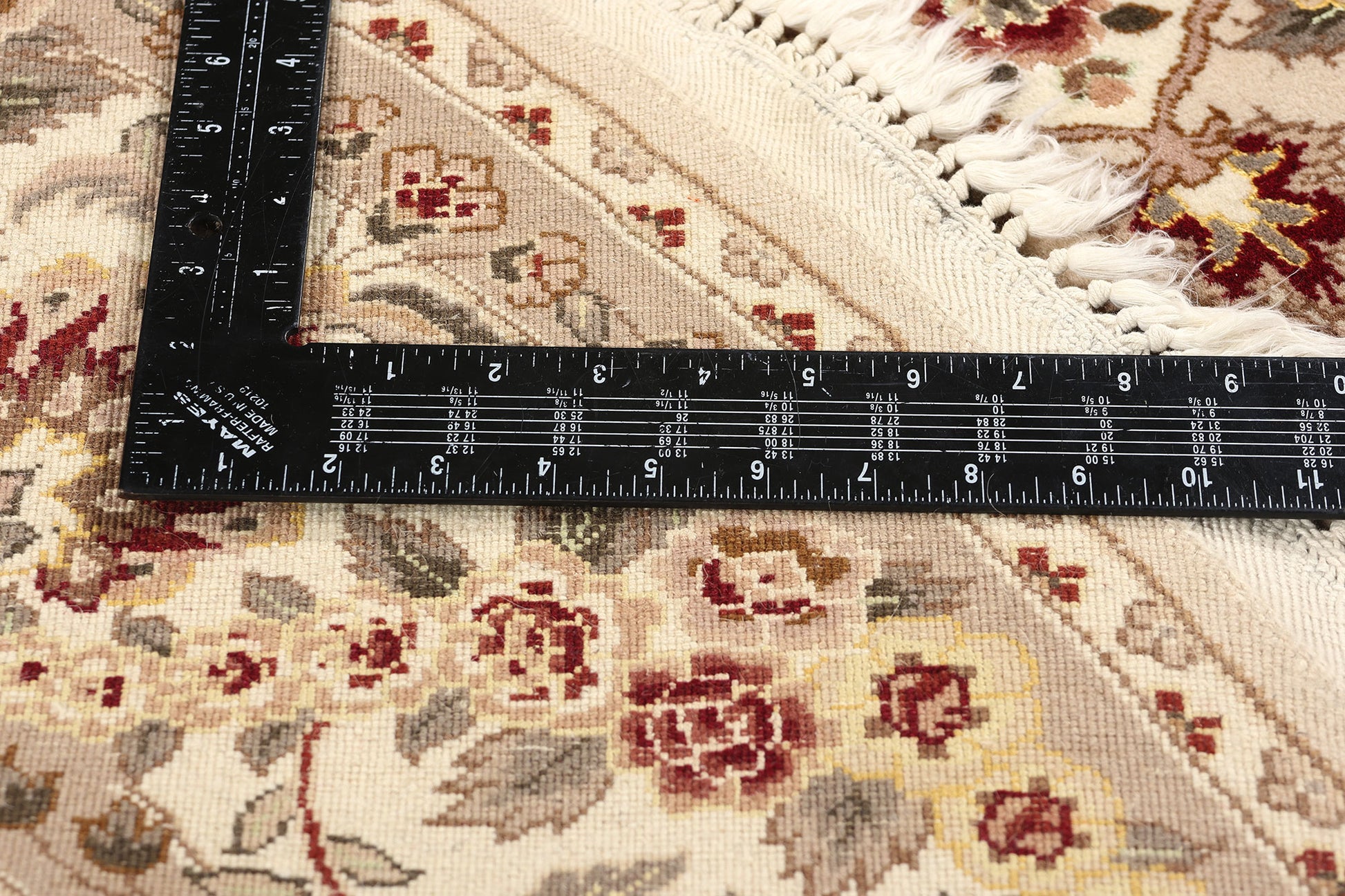 8 x 8 Vintage Chinese Tabriz Round Area Rug 74981