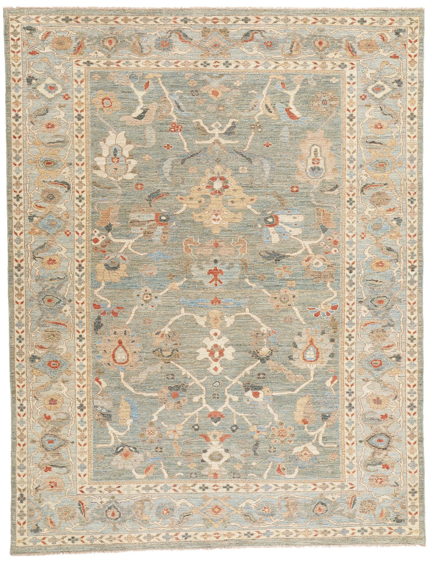 8 x 10 Modern Blue Persian Sultanabad Rug 78893