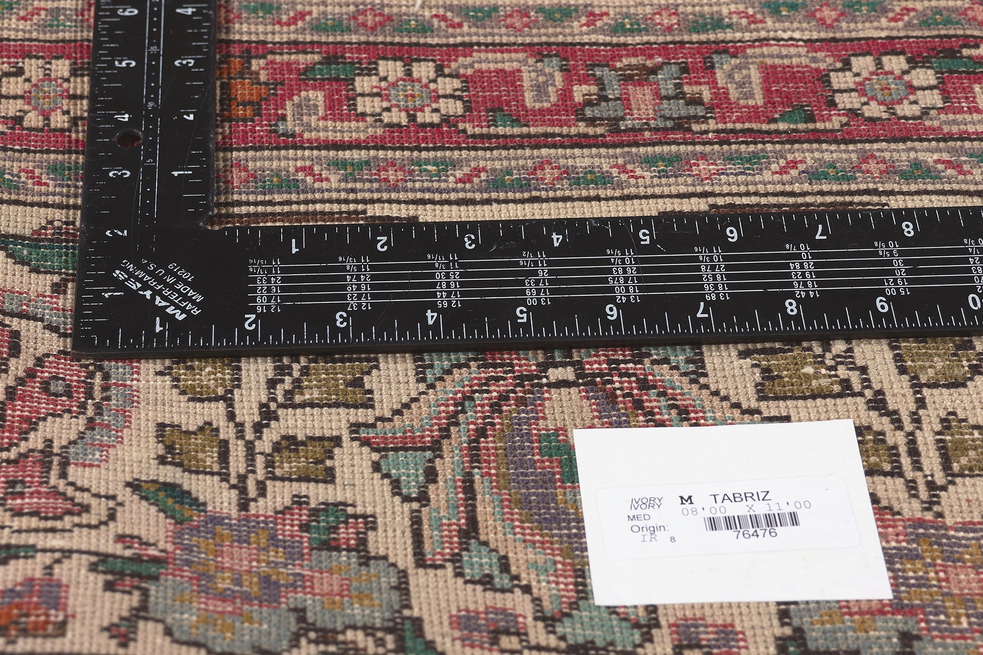 8 x 11 Vintage Persian Tabriz Rug 76476