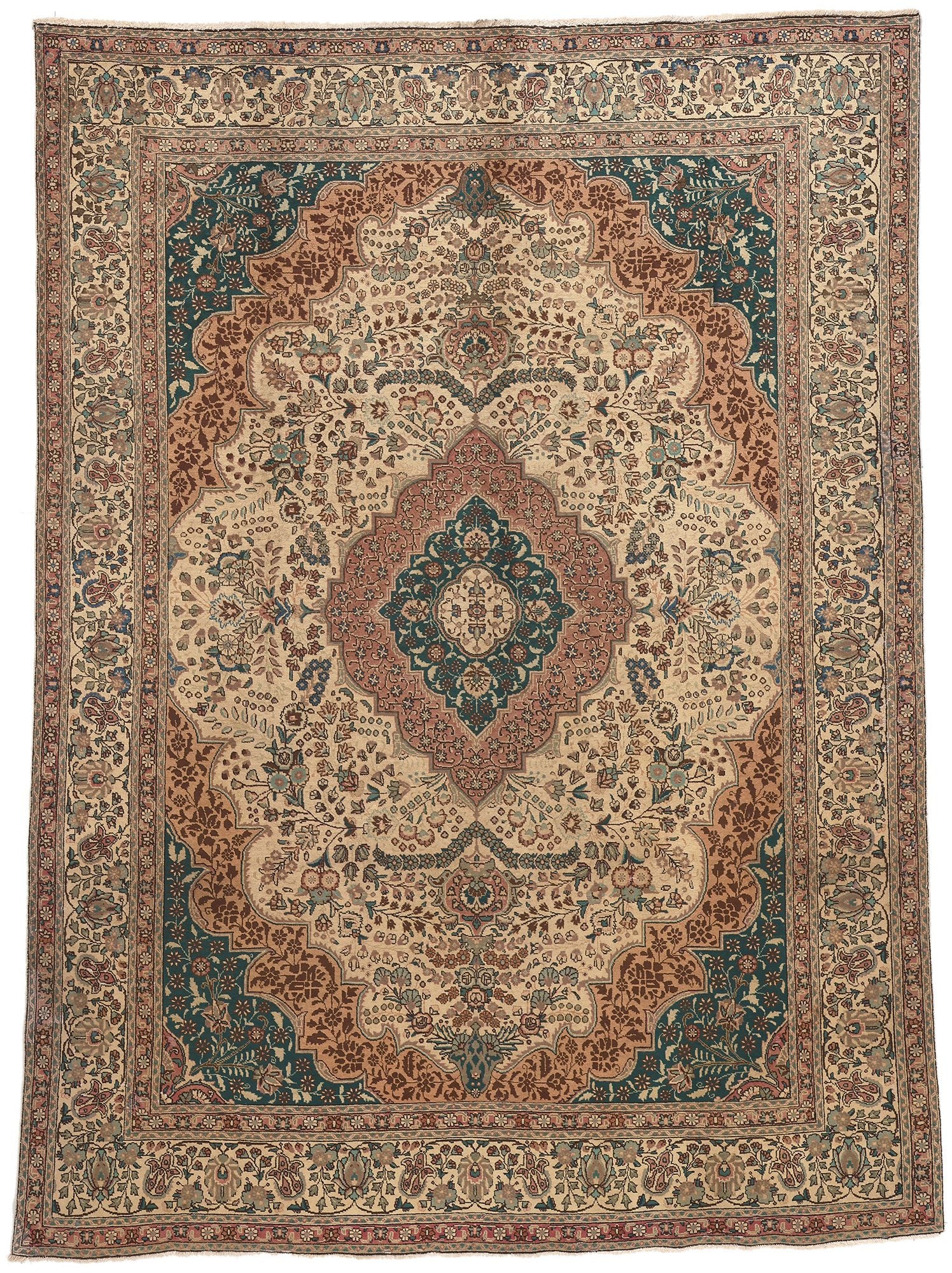 8 x 11 Vintage Persian Tabriz Rug 76476