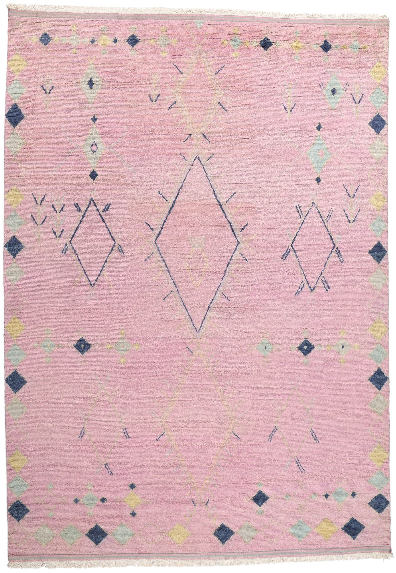 10 x 14 Modern Tribal Boho Pink Moroccan Rug 31306