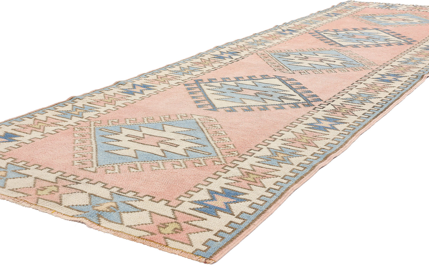 3 x 10 Vintage Pink Turkish Oushak Rug 53928