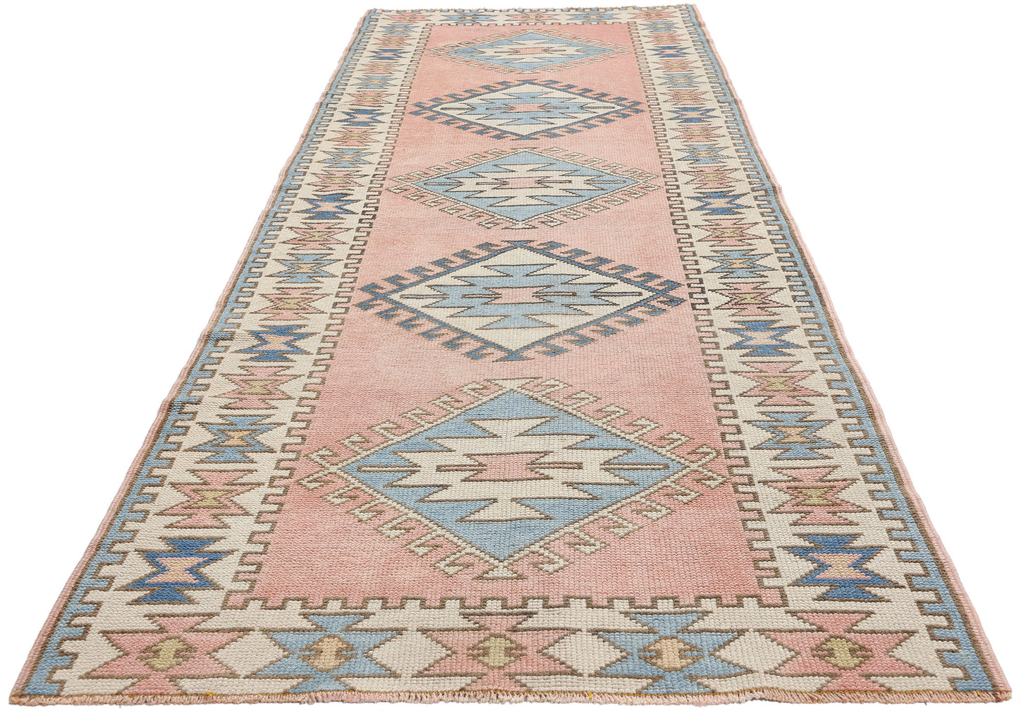 3 x 10 Vintage Pink Turkish Oushak Rug 53928