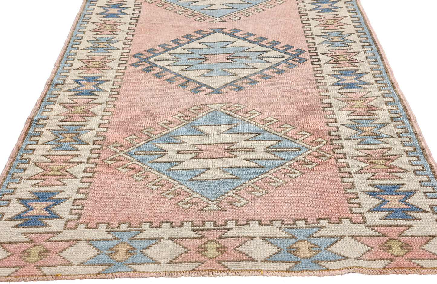3 x 10 Vintage Pink Turkish Oushak Rug 53928