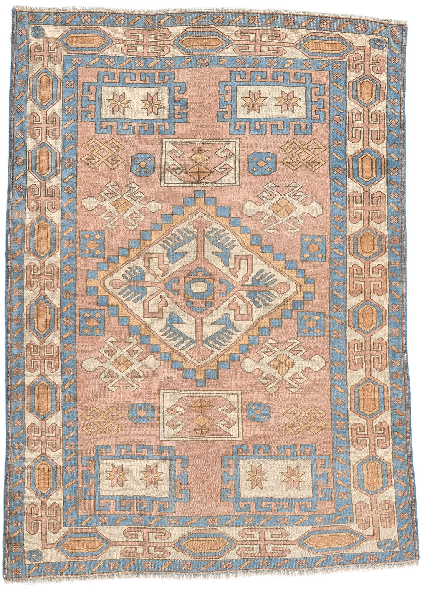 5 x 7 Vintage Pink Turkish Oushak Rug 53925