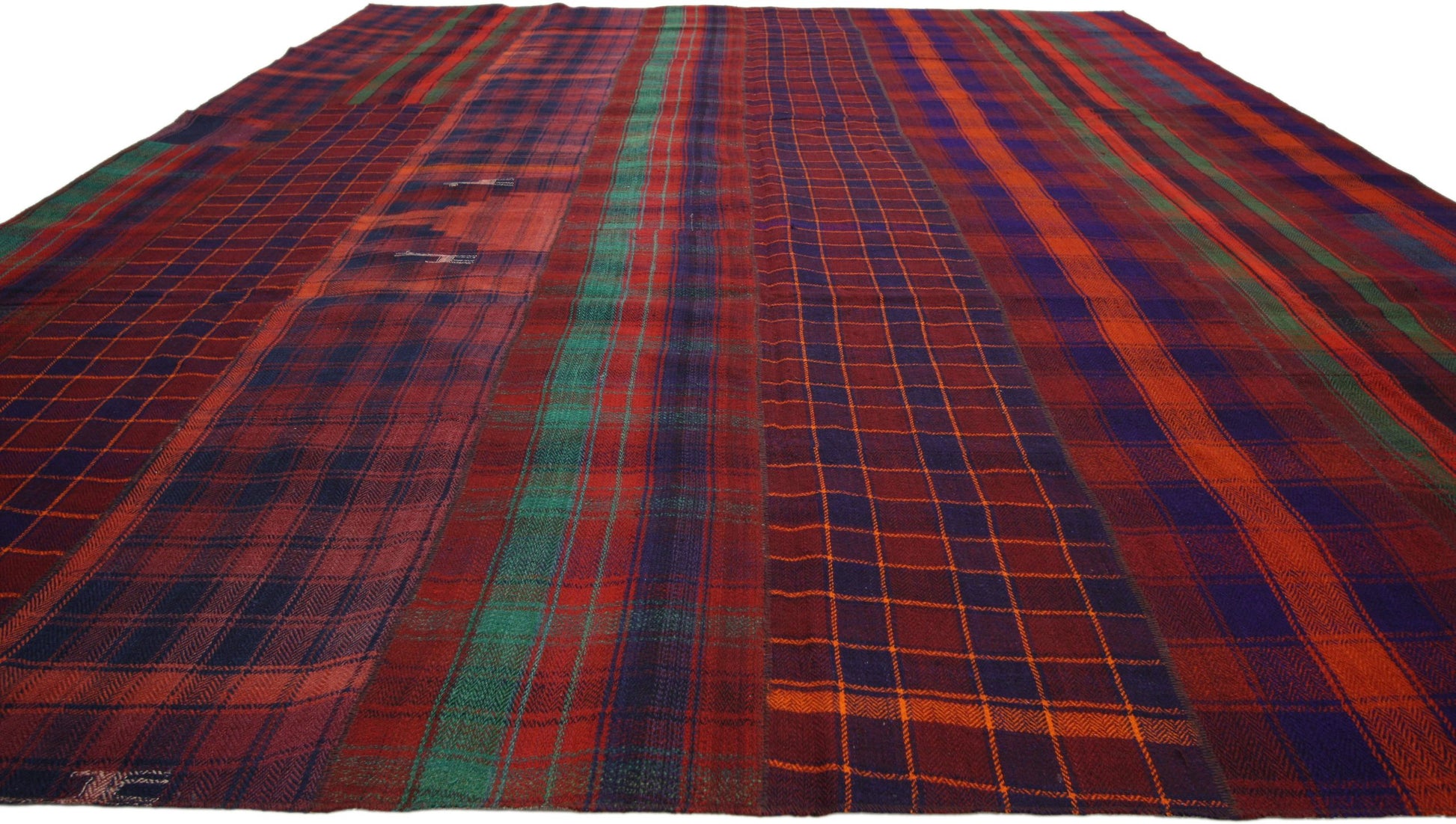 10 x 14 Vintage Tartan Plaid Rug 60809