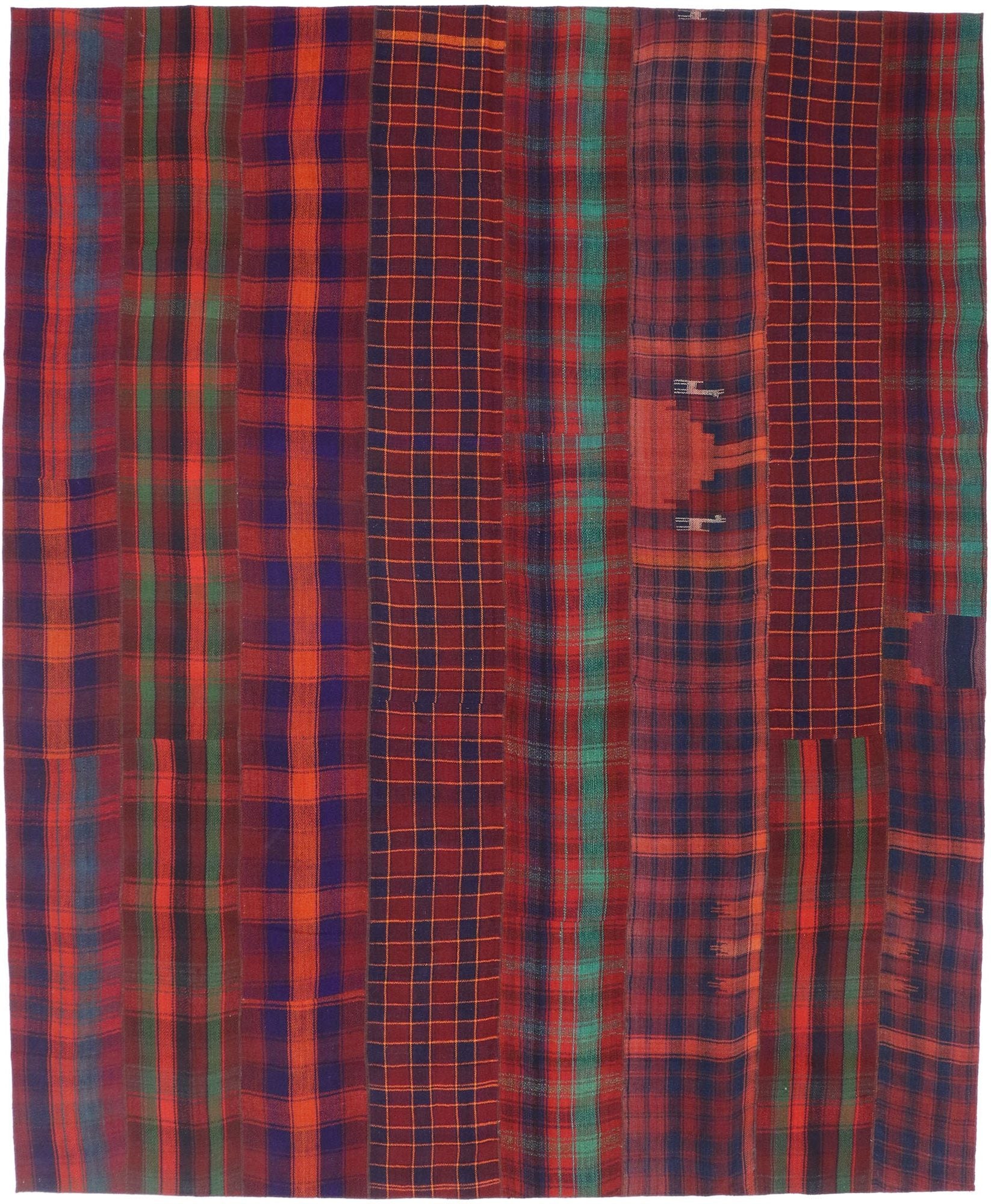 10 x 14 Vintage Tartan Plaid Rug 60809