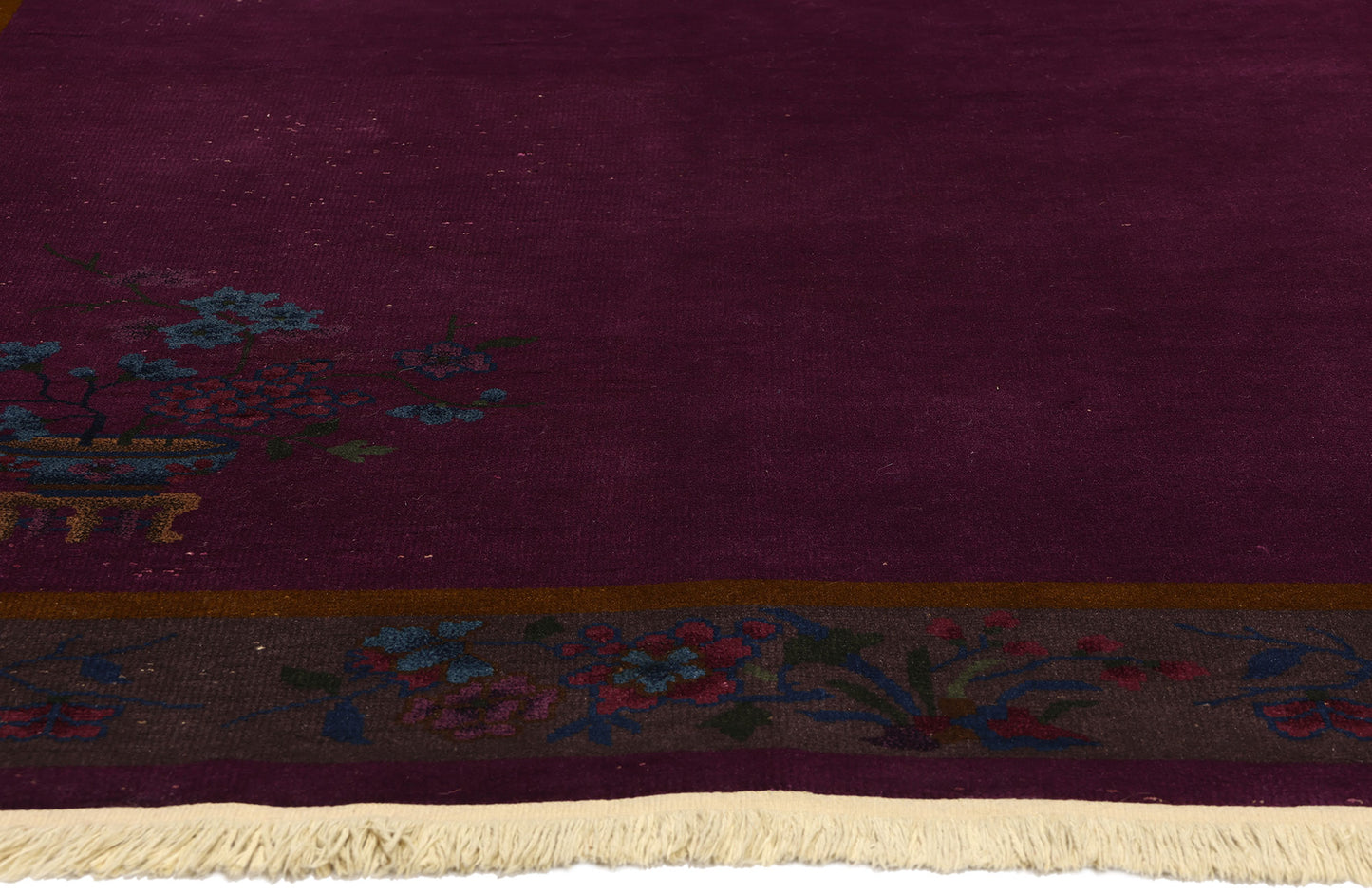 5 x 8 Antique Purple Chinese Art Deco Rug 78725