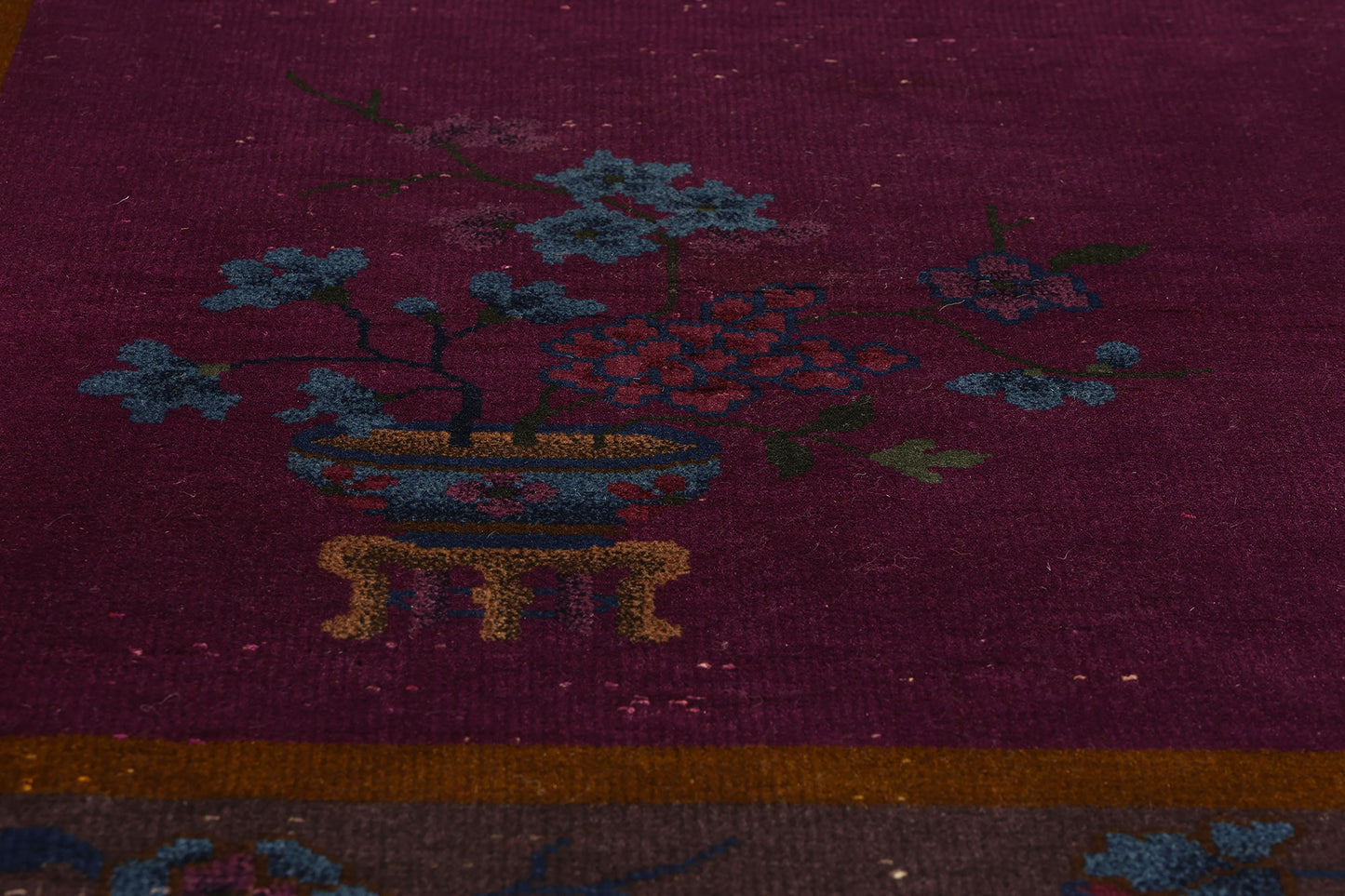 5 x 8 Antique Purple Chinese Art Deco Rug 78725