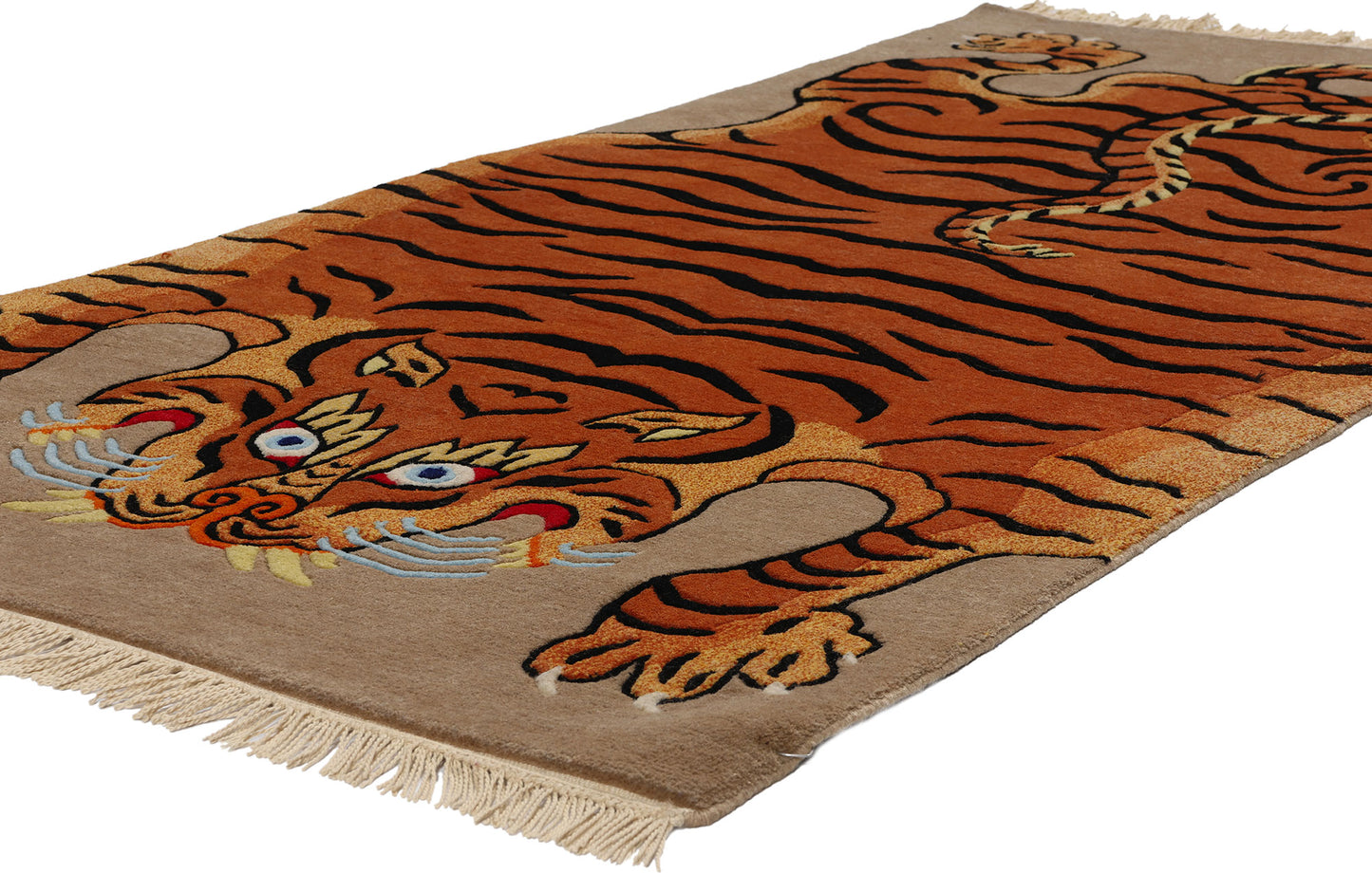 3 x 6 Vintage Tibetan Tiger Rug 78740