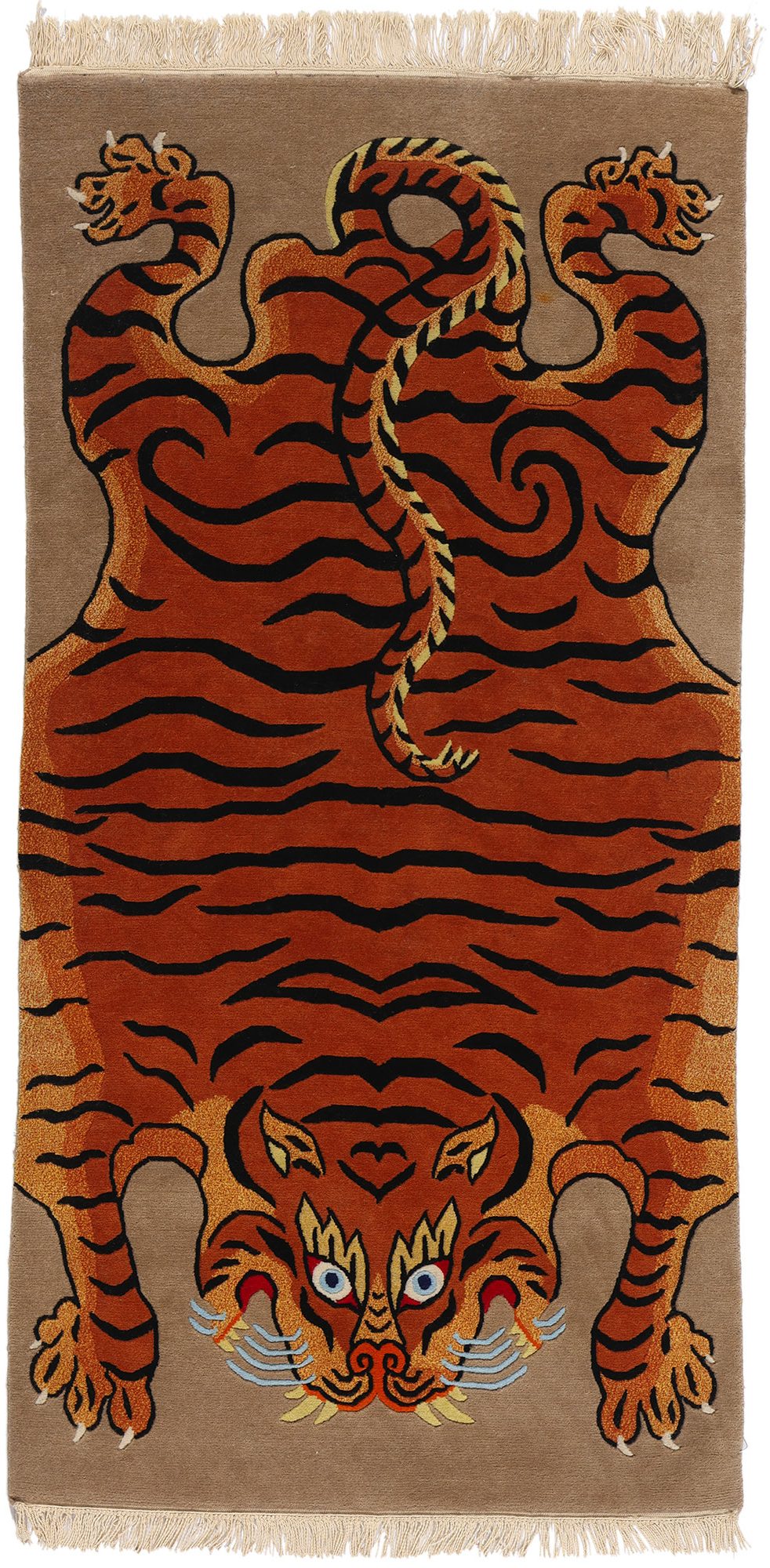 3 x 6 Vintage Tibetan Tiger Rug 78740