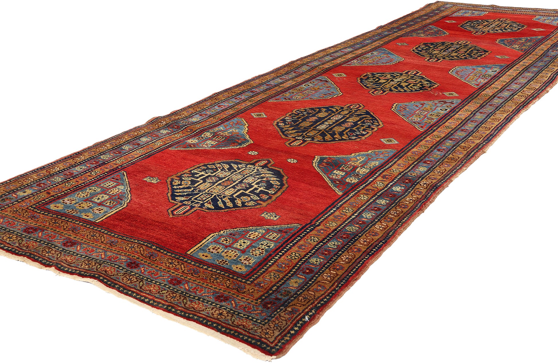 4 x 12 Vintage Red Persian Azerbaijan Rug 75380