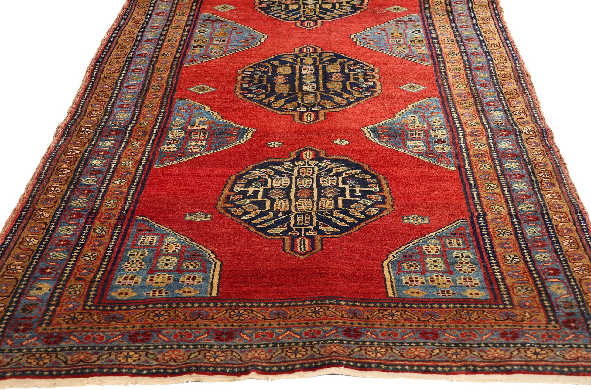 4 x 12 Vintage Red Persian Azerbaijan Rug 75380