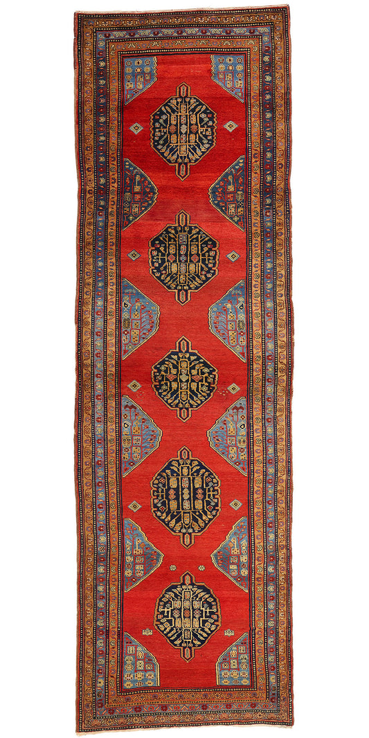 4 x 12 Vintage Red Persian Azerbaijan Rug 75380