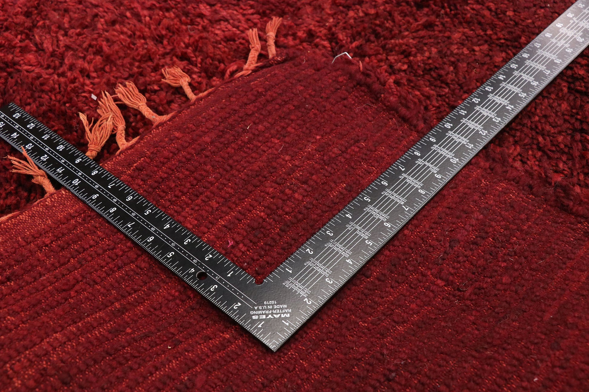 4 x 10 Vintage Red Beni Mrirt Moroccan Rug 20914