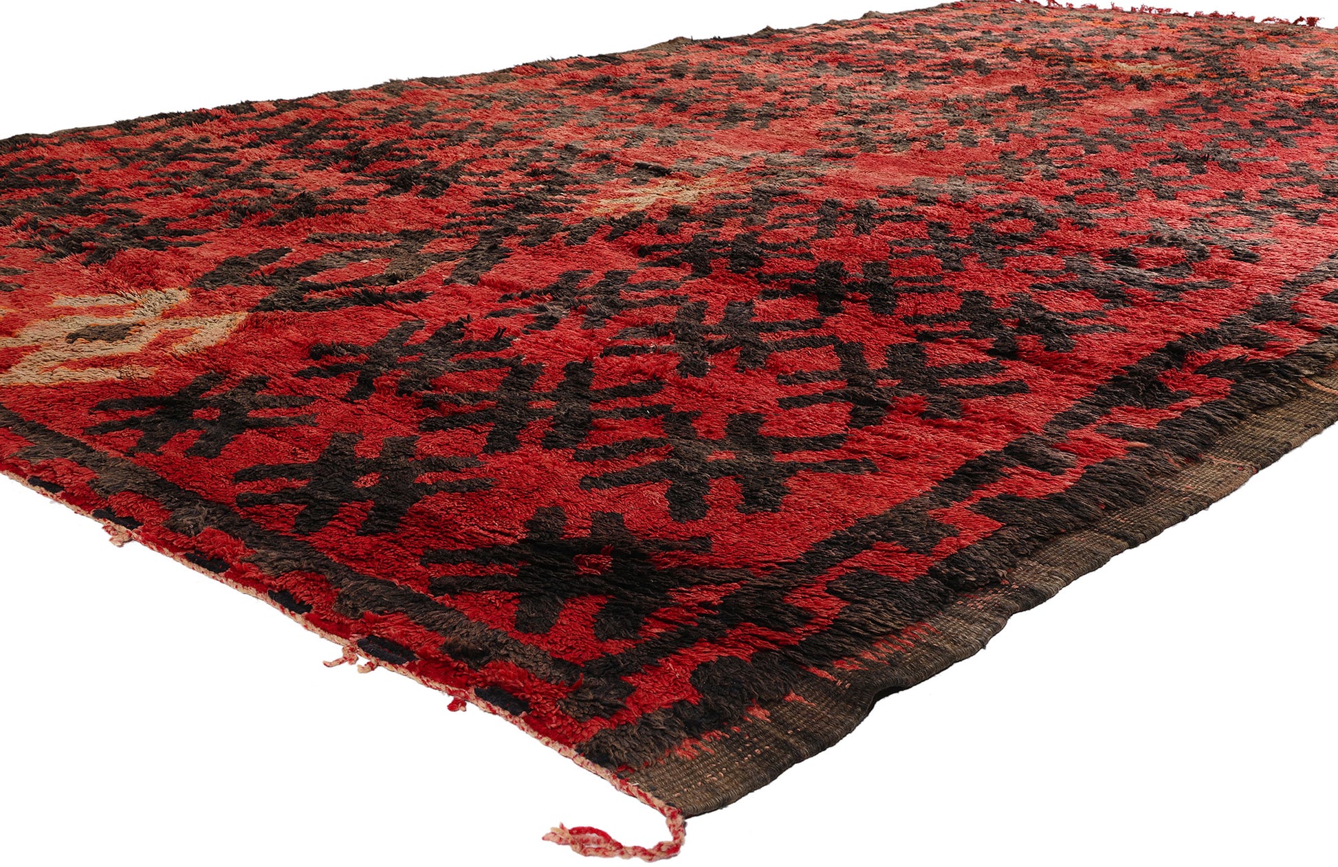 7 x 13 Vintage Red Talsint Moroccan Rug 21468