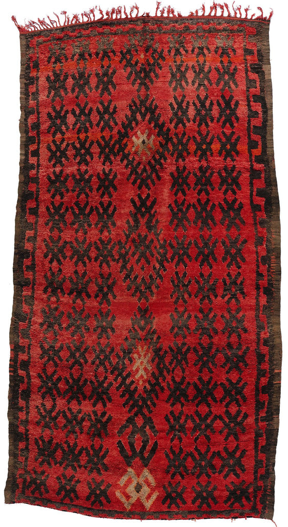 7 x 13 Vintage Red Talsint Moroccan Rug 21468