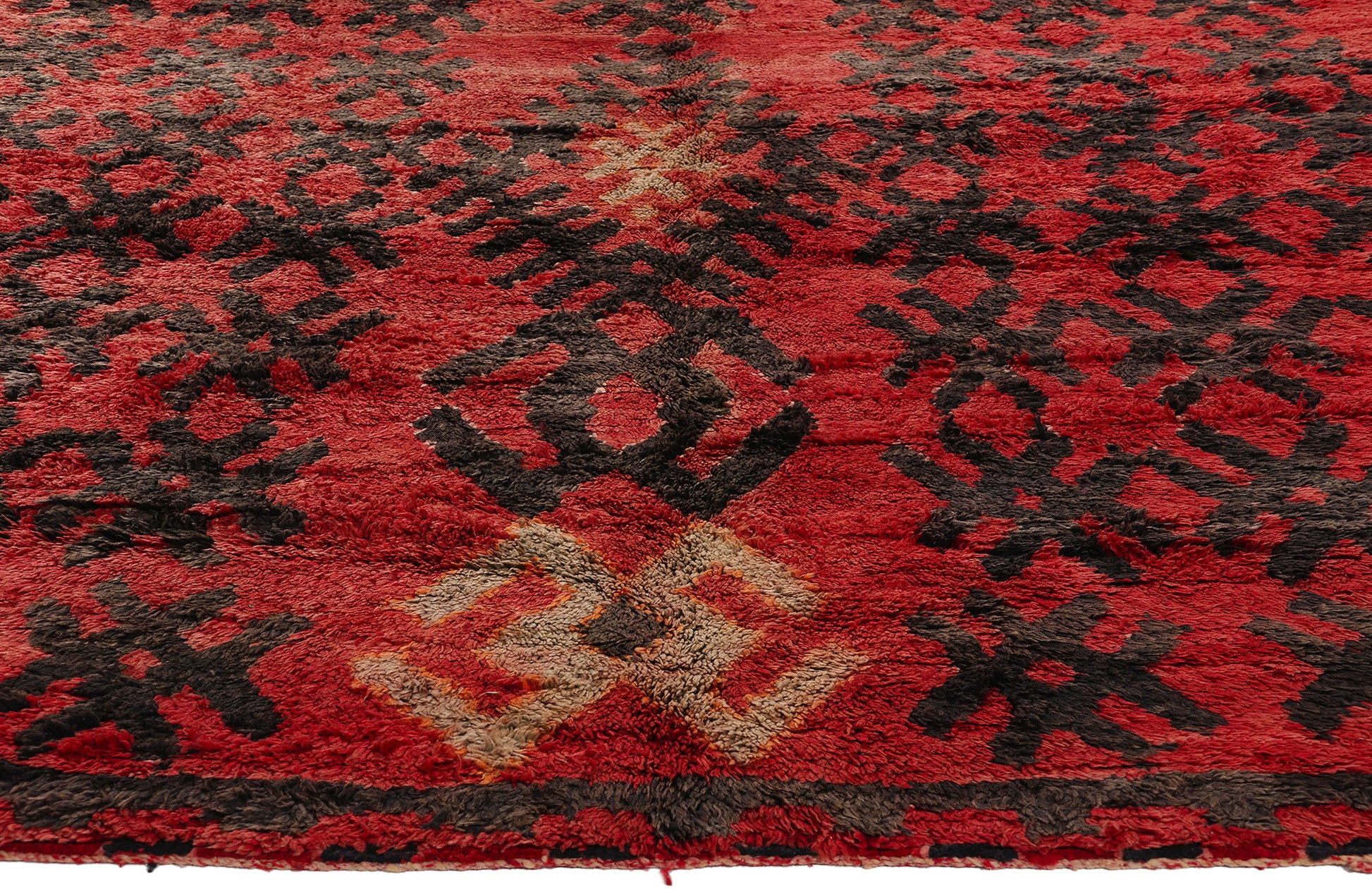 7 x 13 Vintage Red Talsint Moroccan Rug 21468