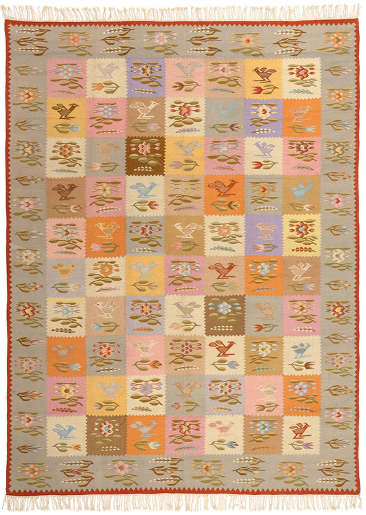 9 x 12 Vintage Oltenian Romanian Kilim Rug 78019