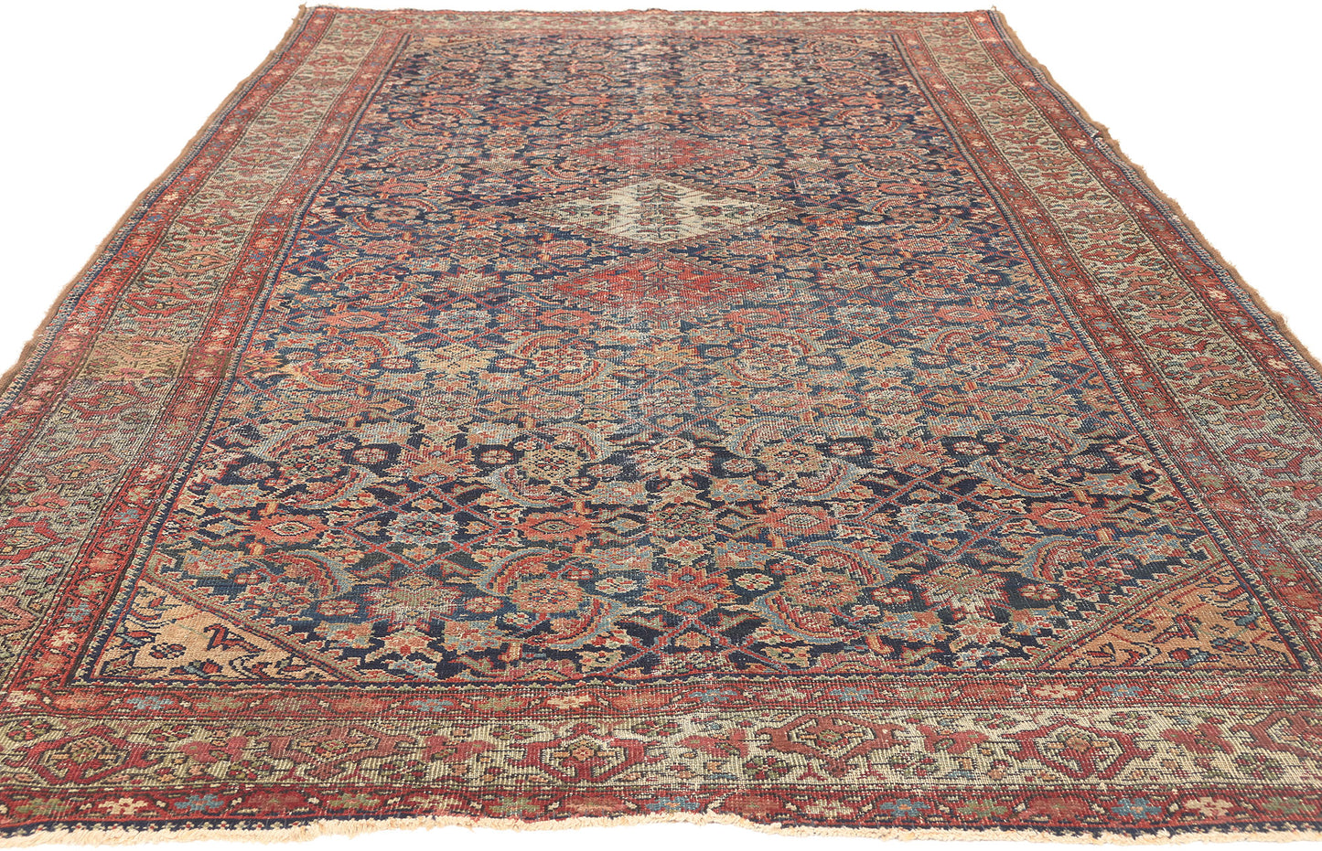 5 x 10 Antique-Worn Persian Farahan Rug 76732