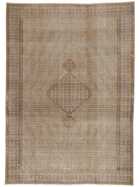 7 x 10 Vintage-Worn Persian Kerman Rug 53759