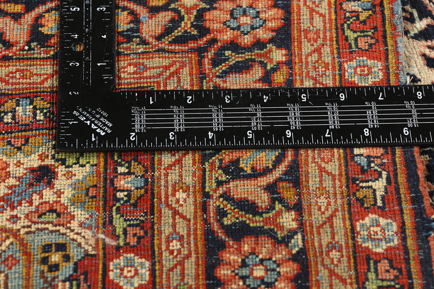 4 x 7 Antique Black Persian Tabriz Hunting Rug 78772