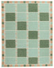 9 x 12 Scandinavian Modern Green Swedish Inspired Kilim Rug 31112