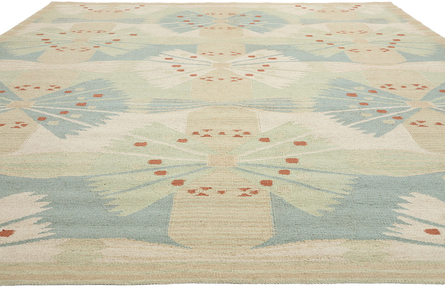 10 x 13 Scandinavian Modern Swedish Inspired Kilim Rug 31103