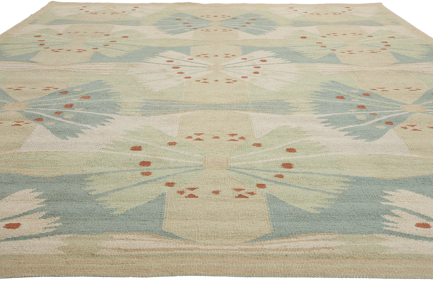 10 x 14 Scandinavian Modern Swedish Inspired Kilim Rug 31148