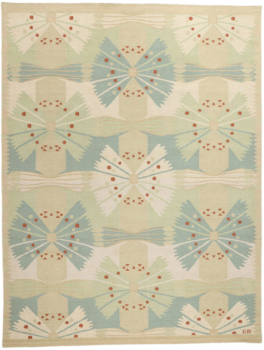 10 x 14 Scandinavian Modern Swedish Inspired Kilim Rug 31148