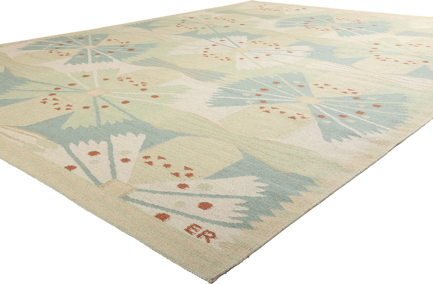 10 x 14 Scandinavian Modern Swedish Inspired Kilim Rug 31316