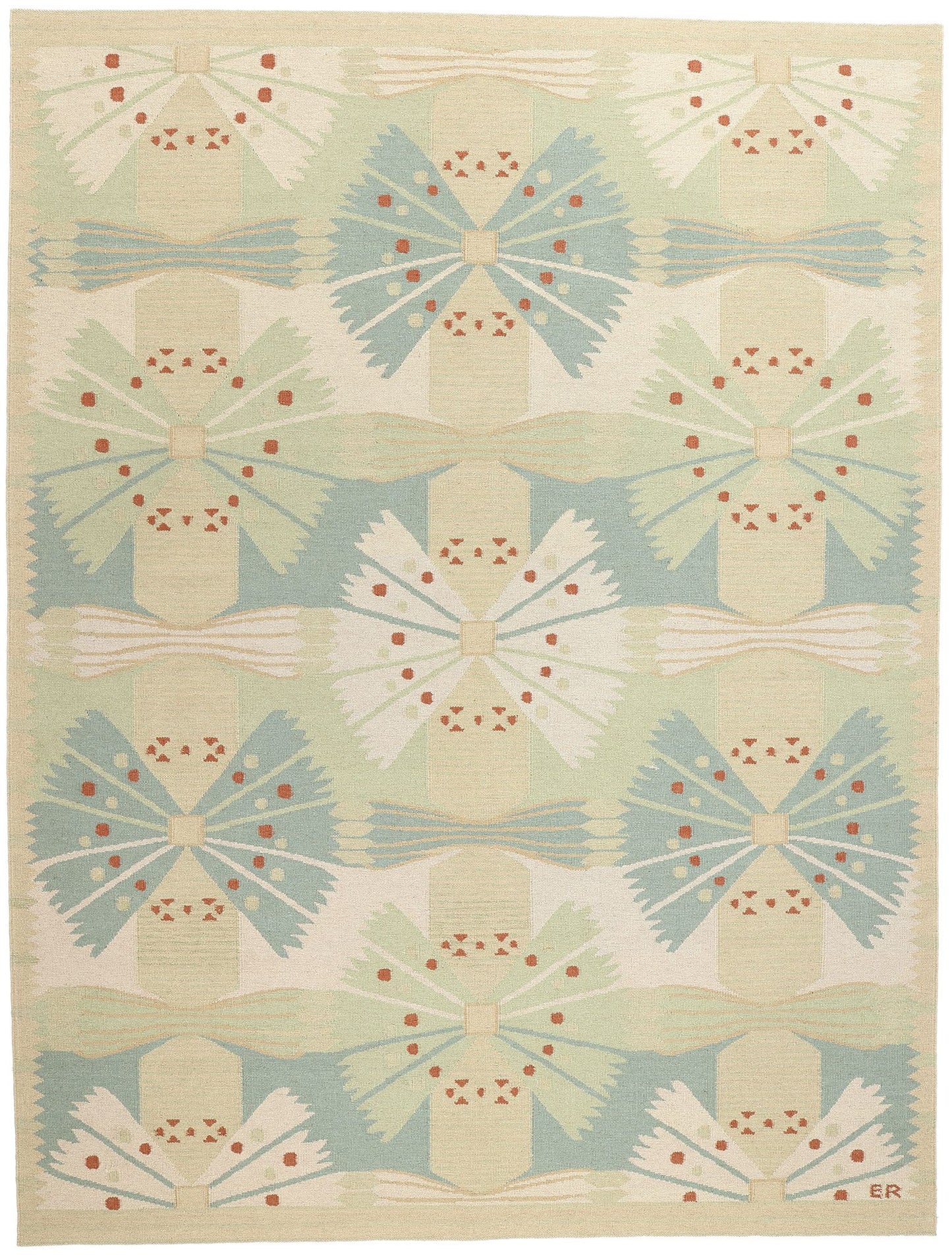 10 x 14 Scandinavian Modern Swedish Inspired Kilim Rug 31316