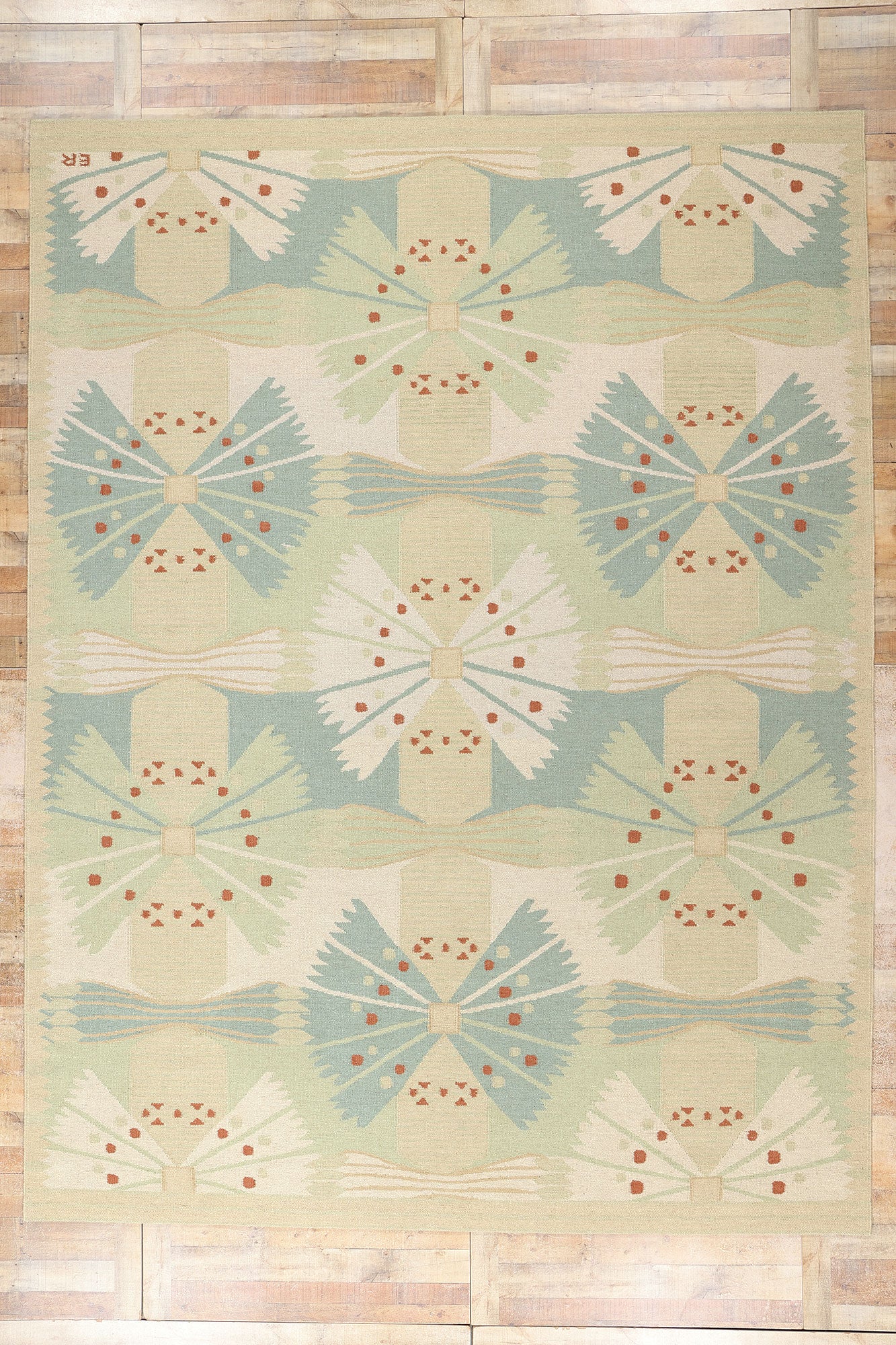 10 x 14 Scandinavian Modern Swedish Inspired Kilim Rug 31316