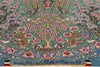 4 x 6 Signed Blue Persian Tabriz Tree of Life Rug 78775
