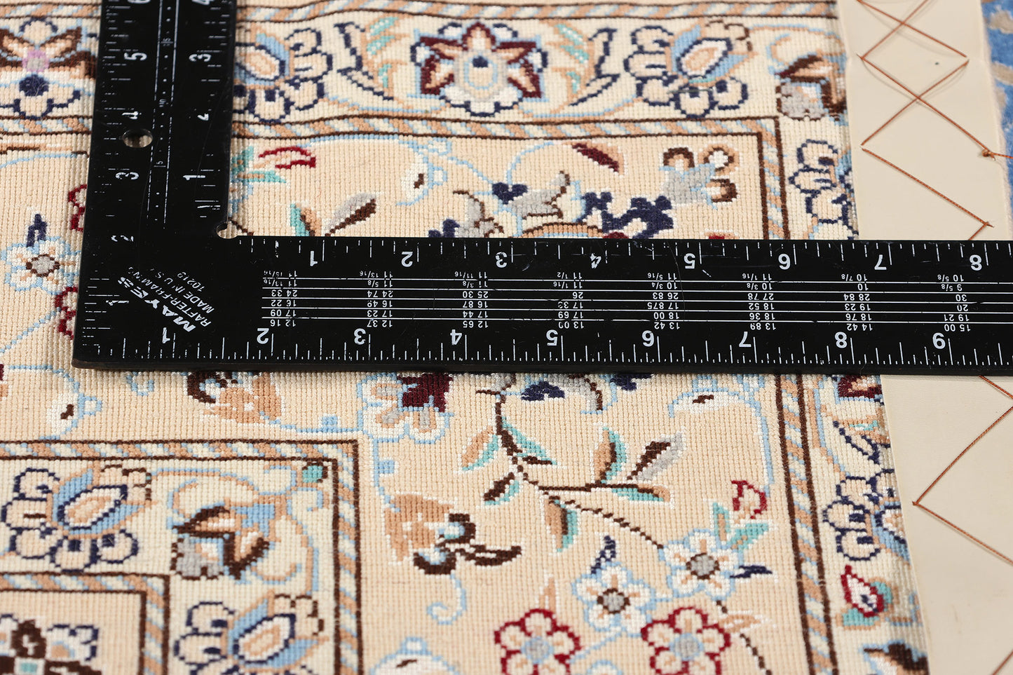 5 x 7 Signed Habibian Blue Persian Nain Rug 78774