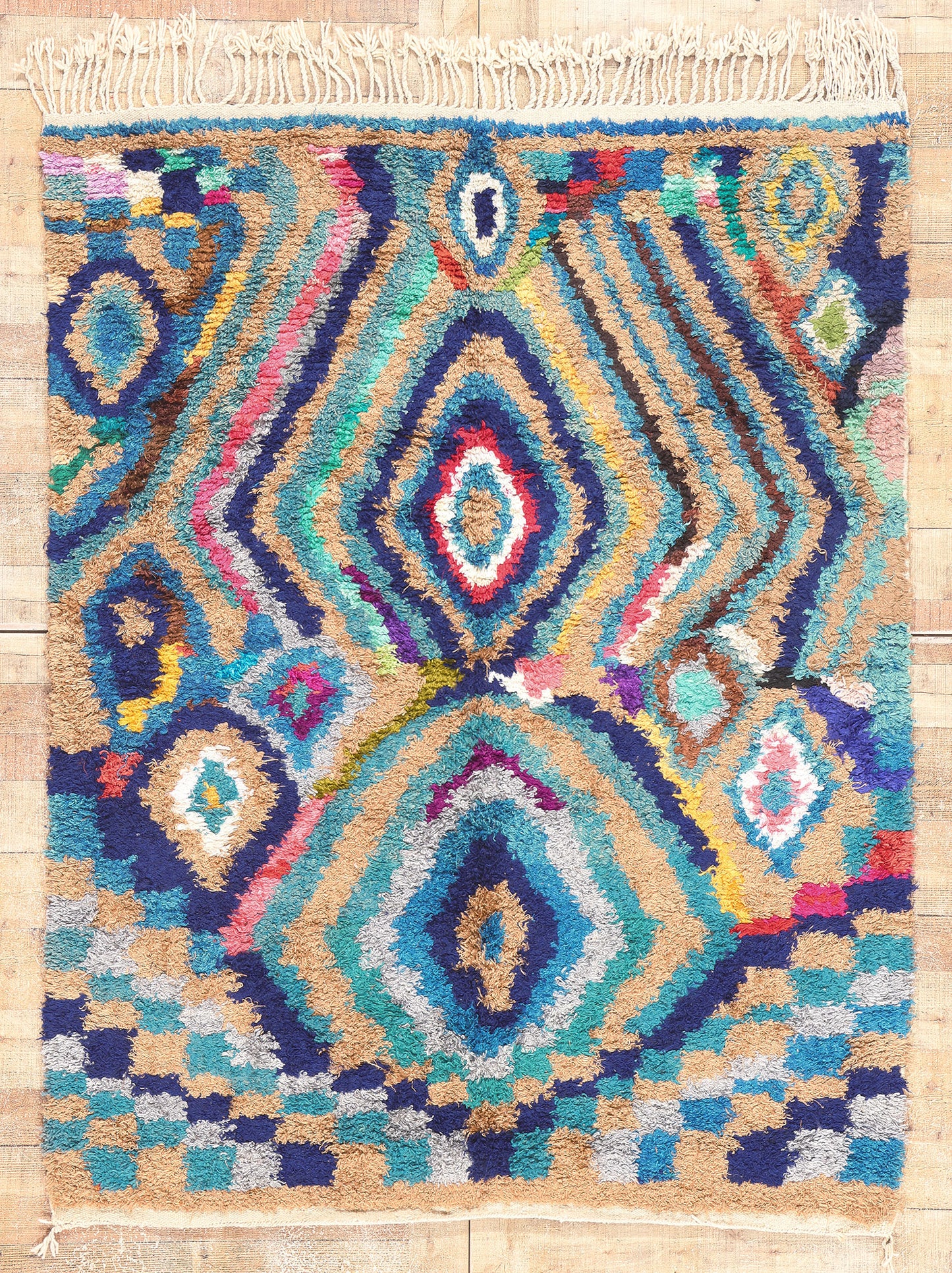 5 x 6 Vintage Silk Moroccan Beni Mrirt Rug 20449