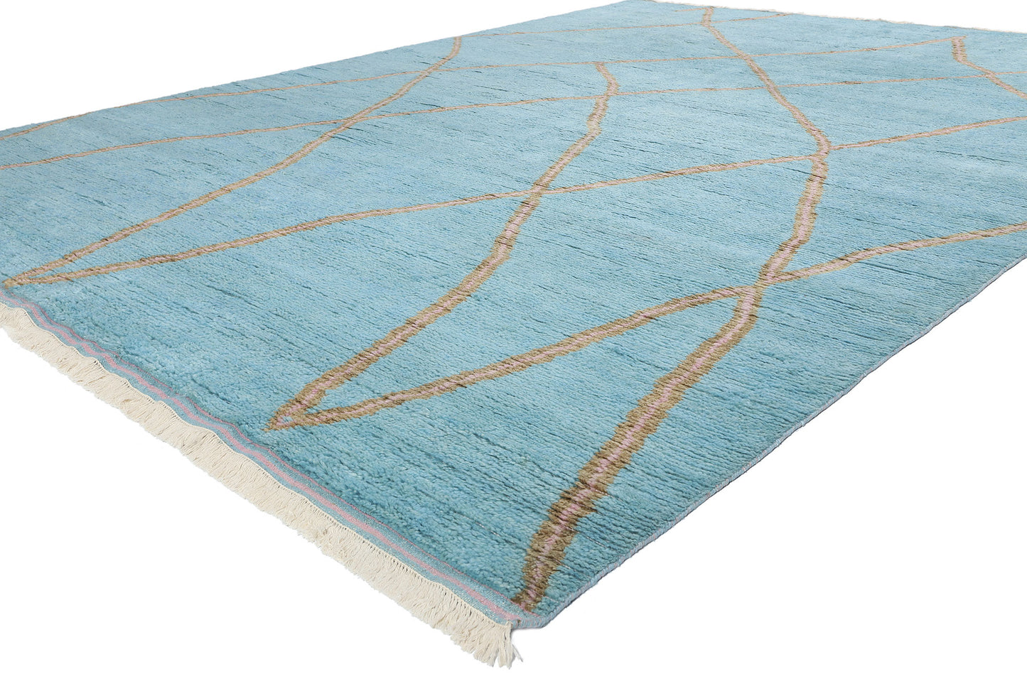 9 x 12 Azure Elegance Abstract Moroccan Rug 31261