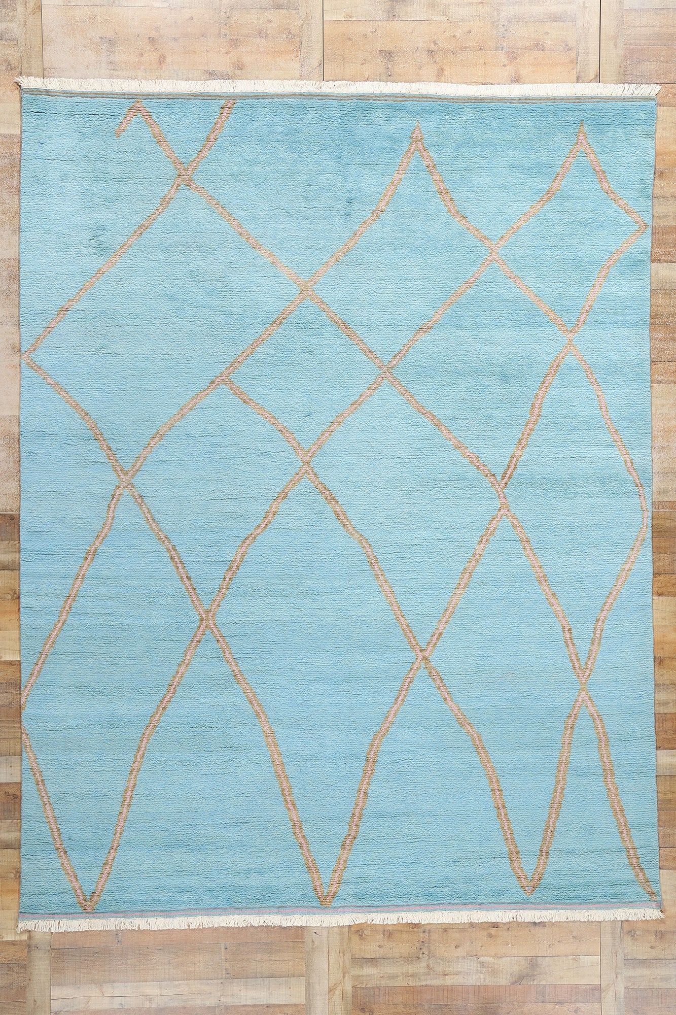 9 x 12 Azure Elegance Abstract Moroccan Rug 31261