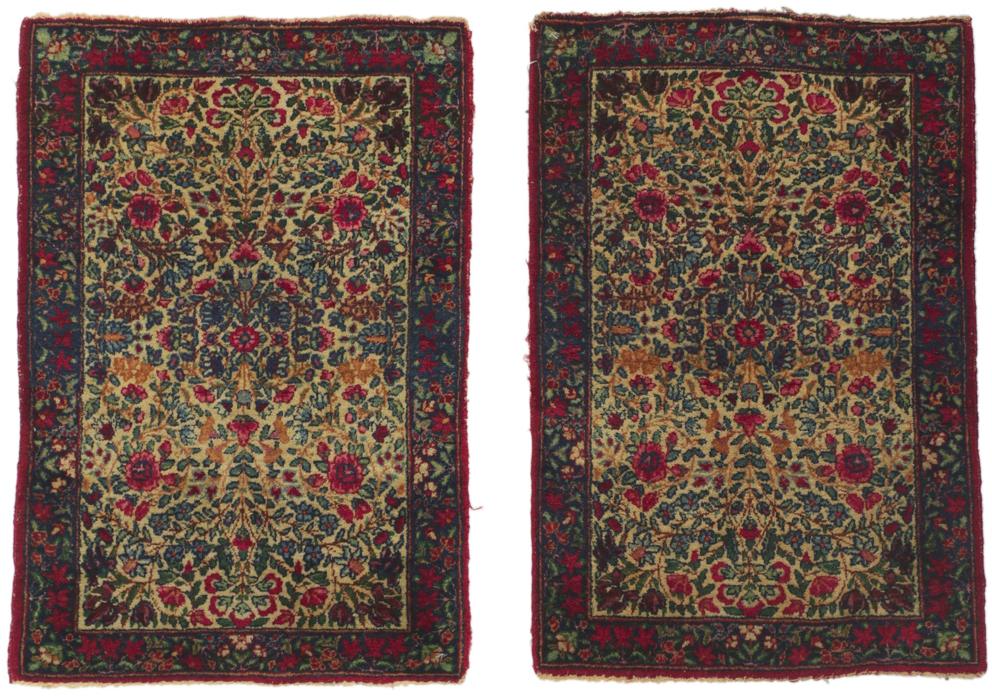 2 x 3 Antique Persian Kerman Rug 73227