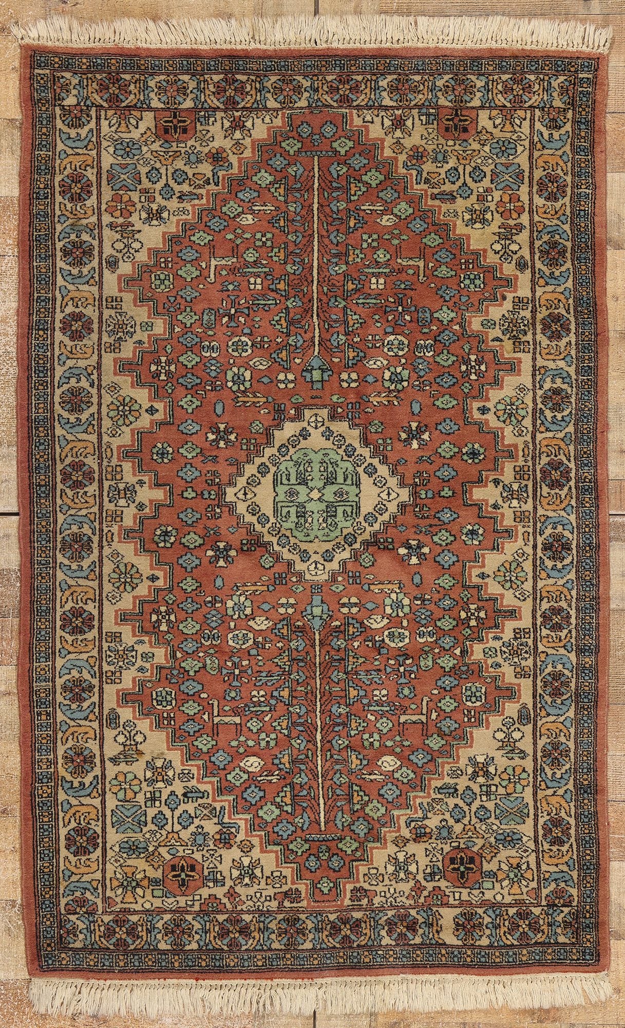 3 x 5 Vintage Indian Mahal Rug 78713