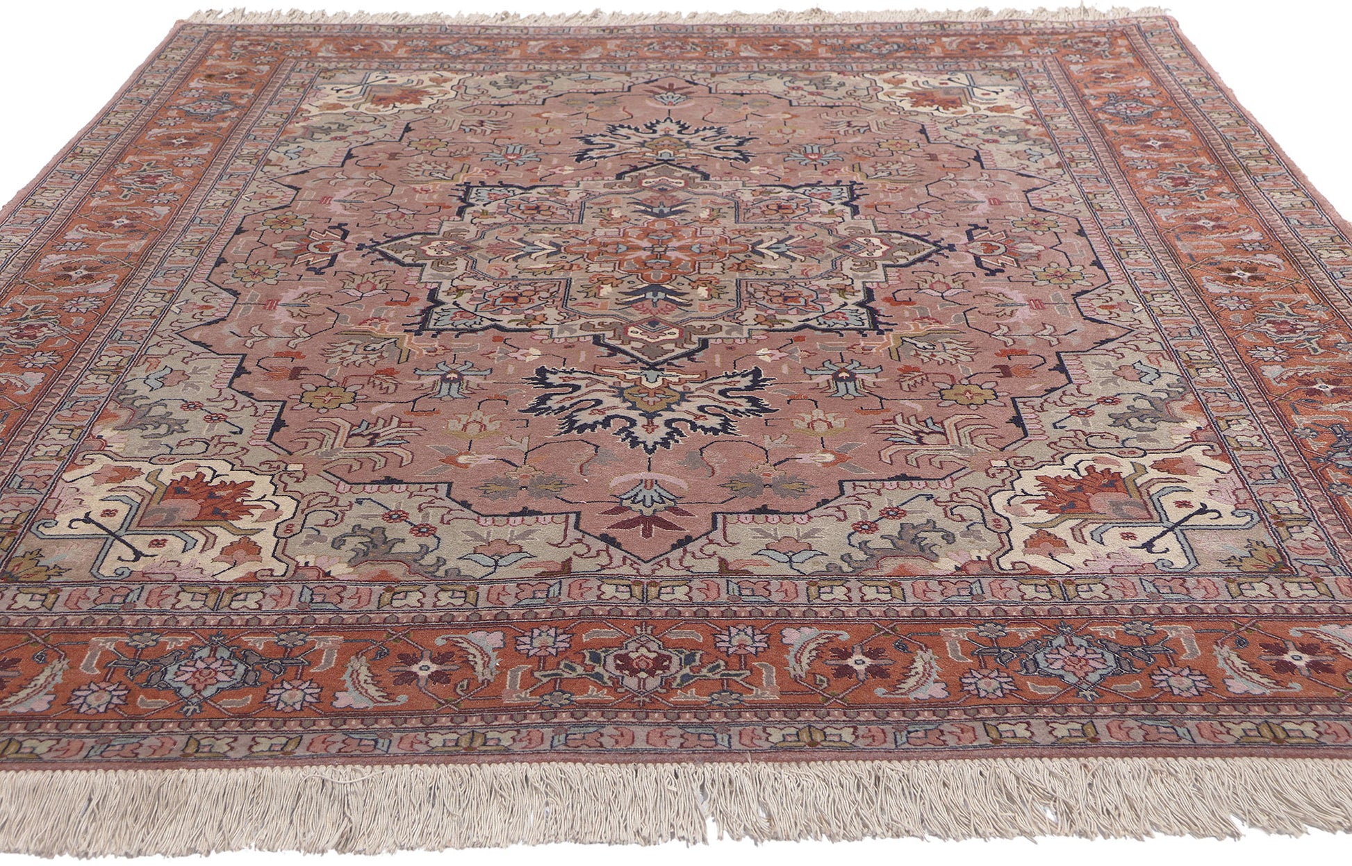 5 x 6 Vintage Persian Tabriz Rug 78686