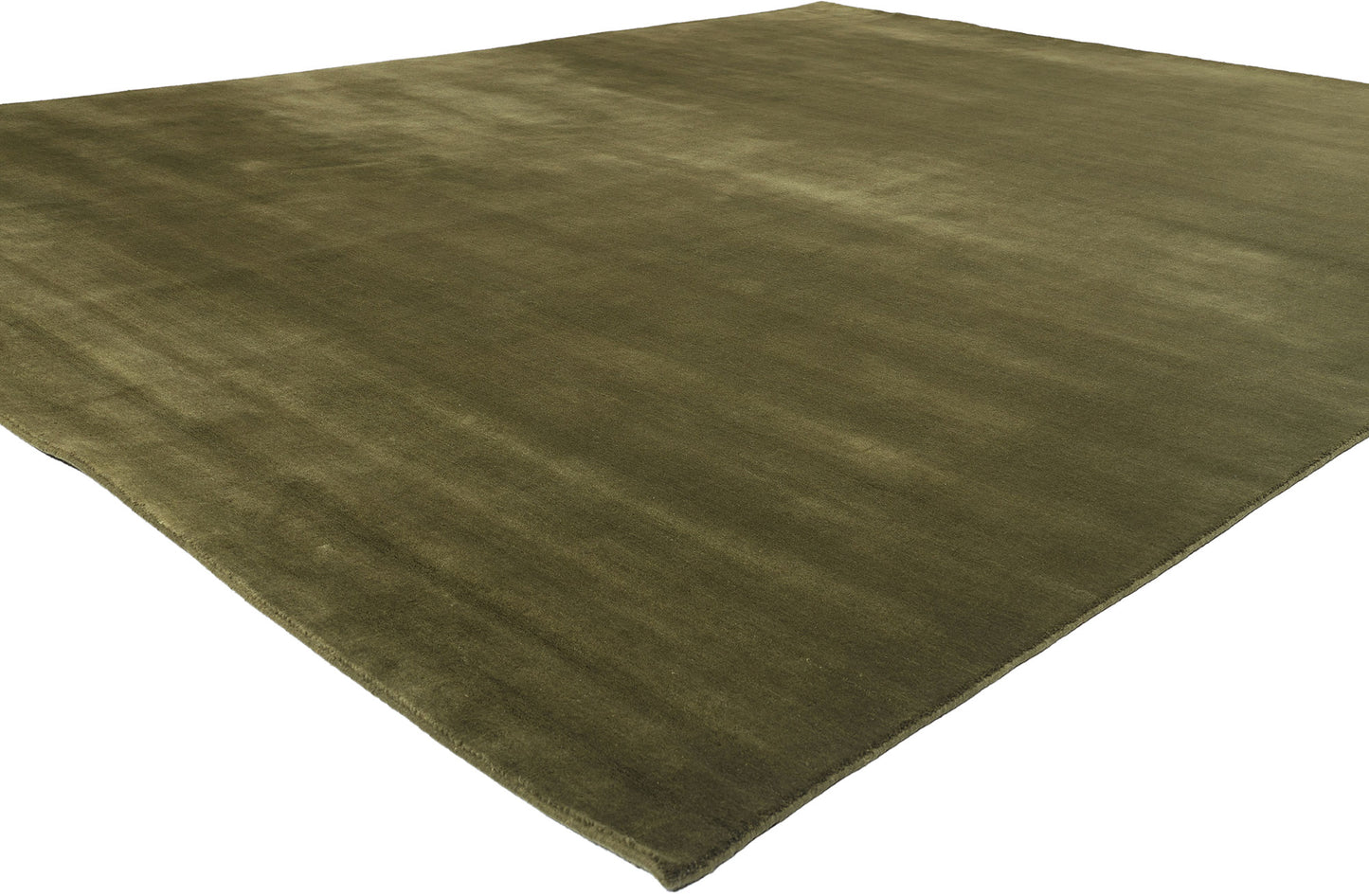 10 x 13 Solid Olive Green Modern Rug 31153