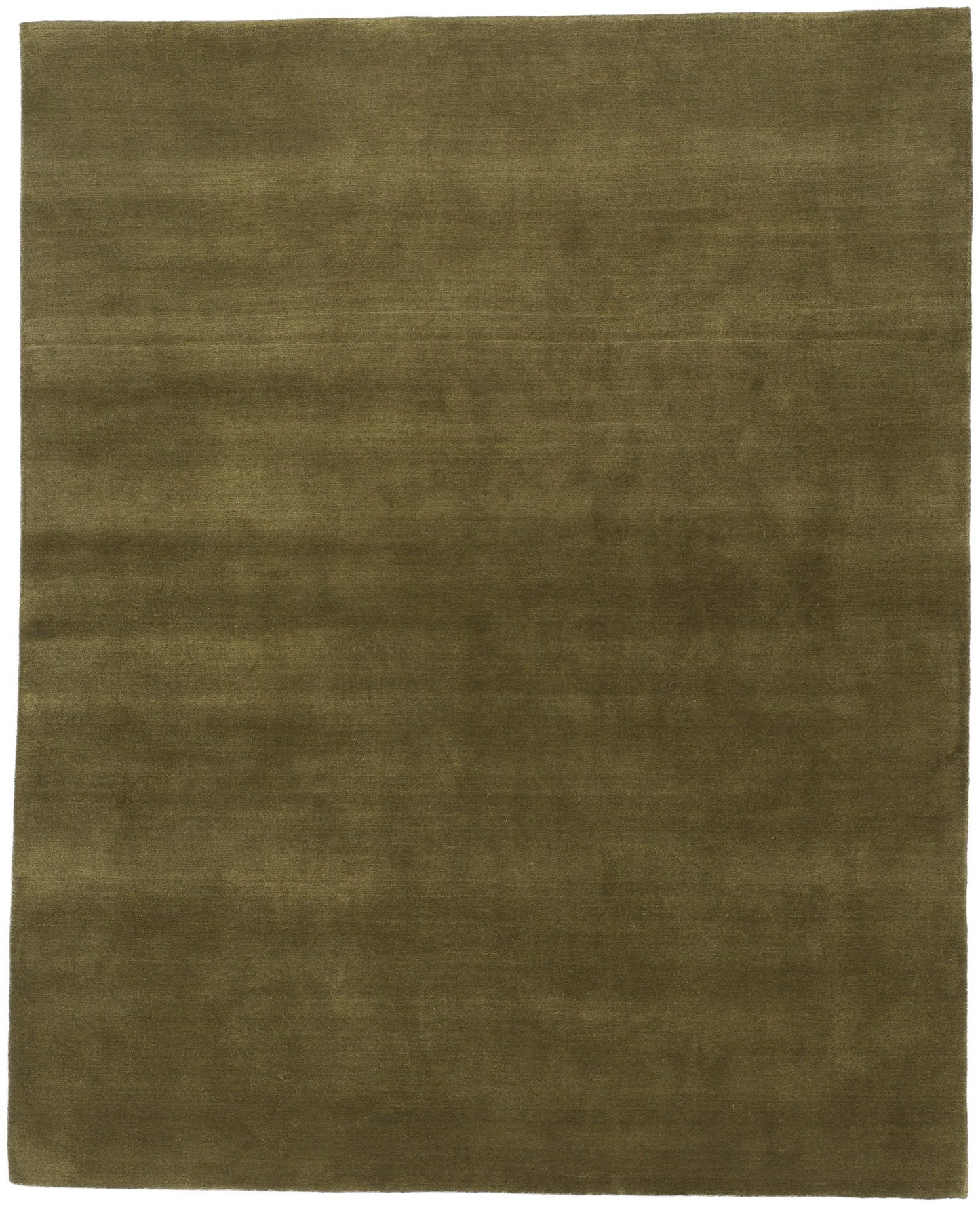 8 x 10 Solid Olive Green Modern Rug 31154