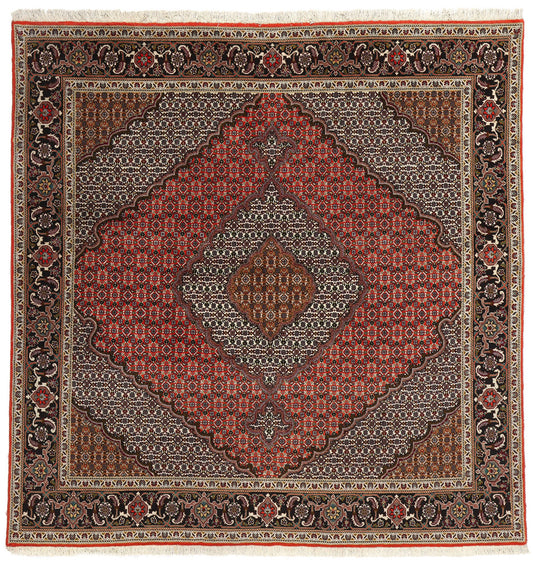 7 x 7 Square Vintage Persian Mahi Tabriz Rug 78781