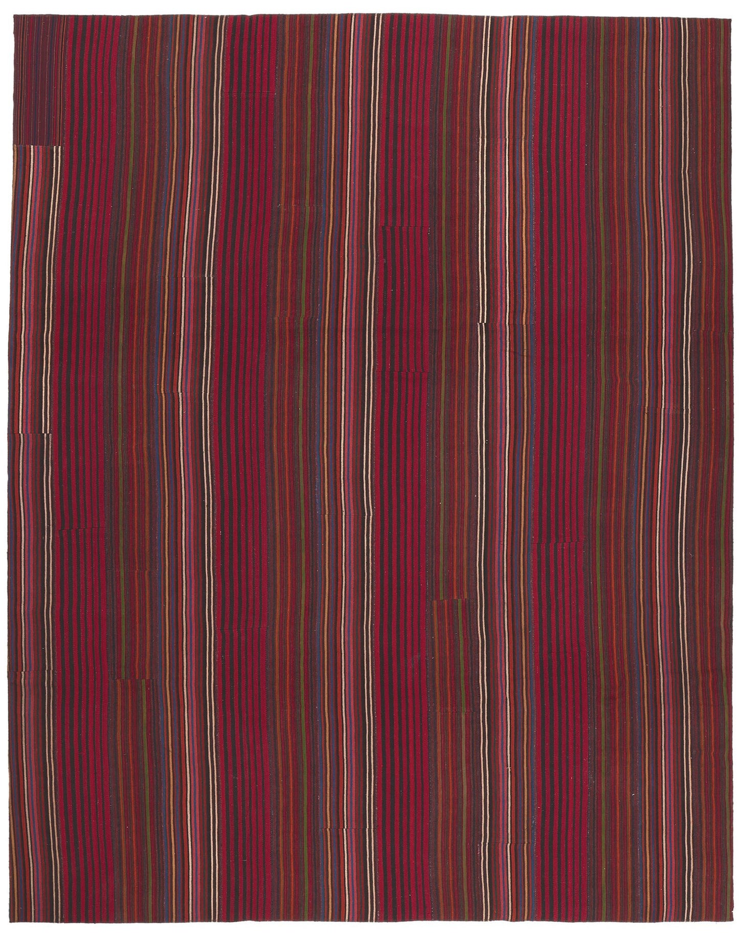 10 x 12 Vintage Turkish Striped Kilim Rug 60795