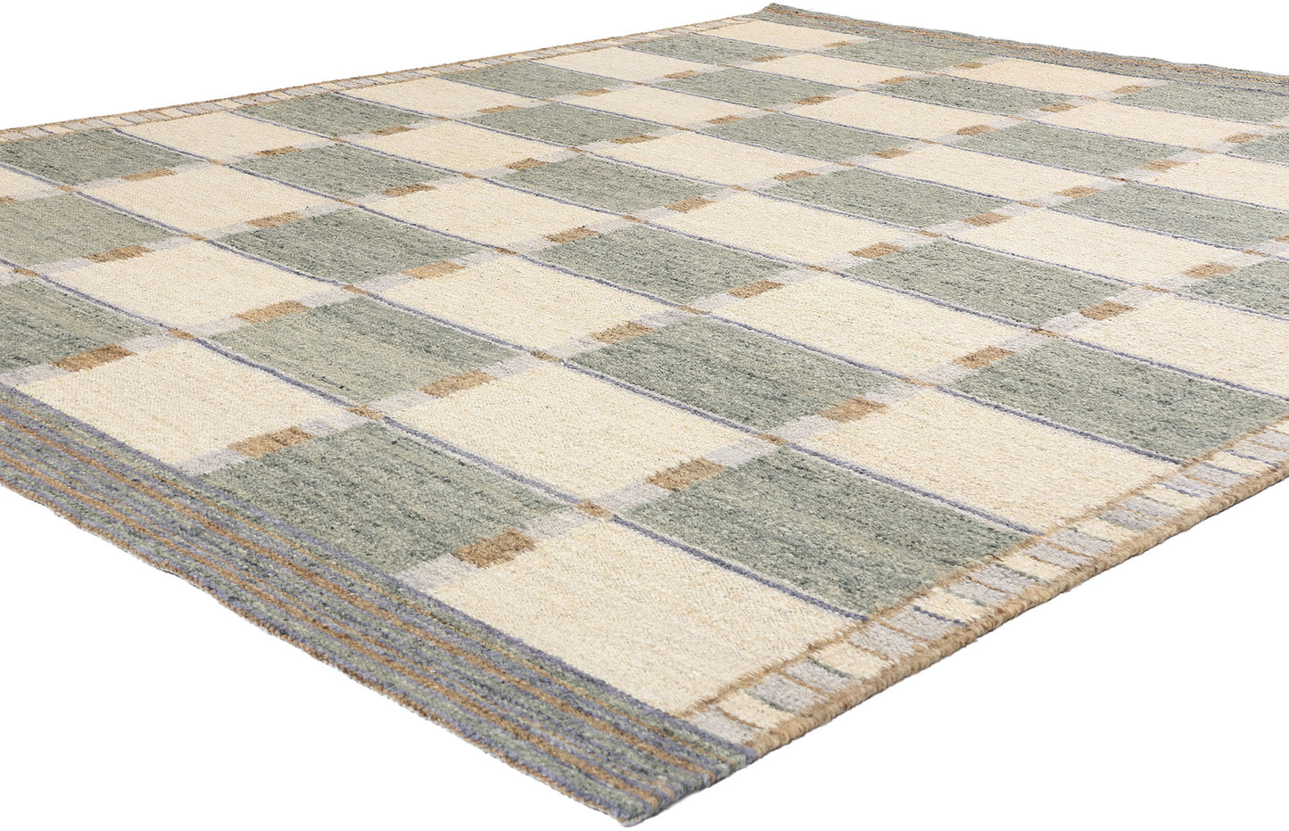 8 x 10 Scandinavian Modern Swedish Inspired Kilim Rug 31335