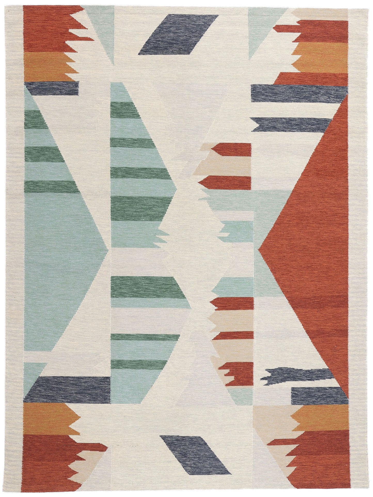 9 x 12 Contemporary Scandinavian Swedish Inspired Kilim Rug 31334