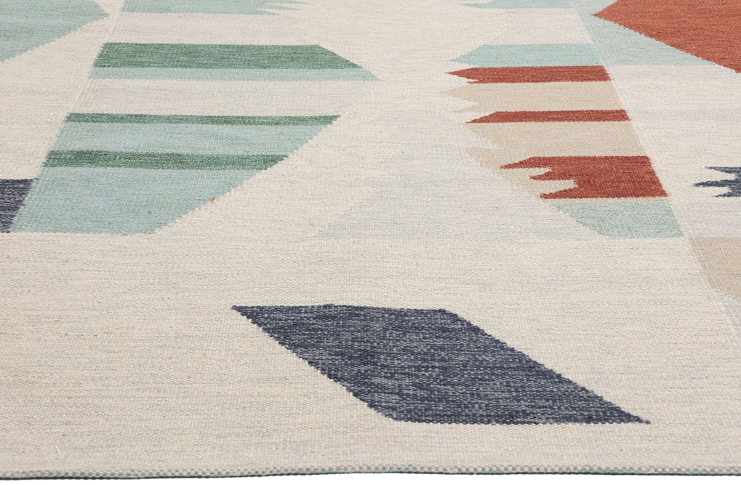 9 x 12 Contemporary Scandinavian Swedish Inspired Kilim Rug 31334